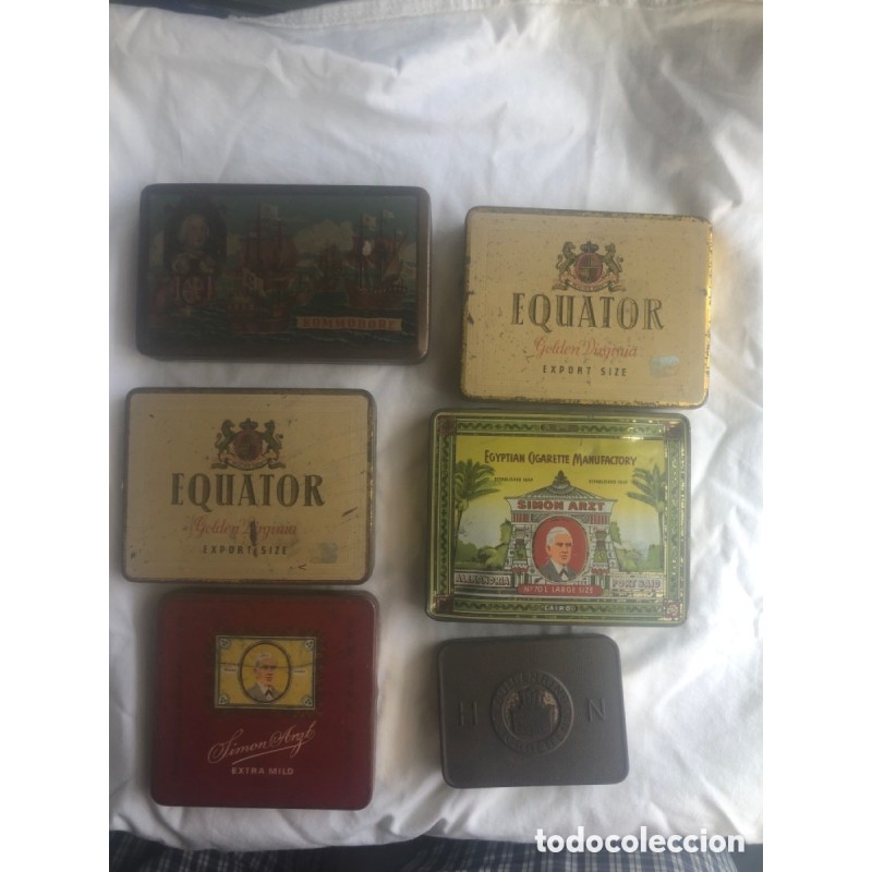 LOTE DE 6 CAJITAS ANTIGUAS METALICAS.