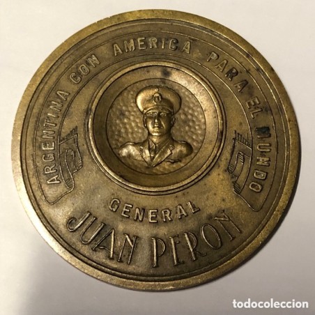 ARGENTINA-MEDALLA ASUNCIÓN GENERAL JUAN PERÓN-4 DE JUNIO DE 1940.