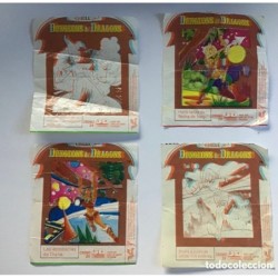 Dungeons & Dragons 3D -4 Cromos chicles - Dragones y Mazmorras-Años 80.