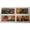 EL COCHE FANTASTICO-UNIVERSAL STUDIOS AÑO 1984-LOTE 4 CROMOS ADHESIVOS CHICLES.
