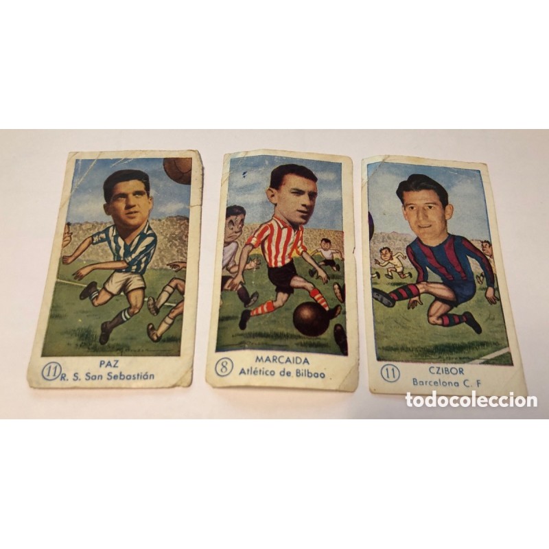 LOTE 3 CROMOS 1958-1959.GRAFICAS EXCELSIOR CABEZONES.