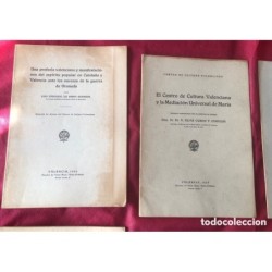 CENTRO DE CULTURA VALENCIANA- SEPARATA DE ANALES-COLECCION DE 8 FOLLETOS-AÑO 1952 A 1975.