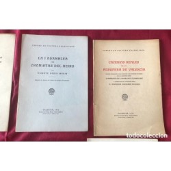 CENTRO DE CULTURA VALENCIANA- SEPARATA DE ANALES-COLECCION DE 8 FOLLETOS-AÑO 1952 A 1975.