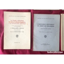 CENTRO DE CULTURA VALENCIANA- SEPARATA DE ANALES-COLECCION DE 8 FOLLETOS-AÑO 1952 A 1975.