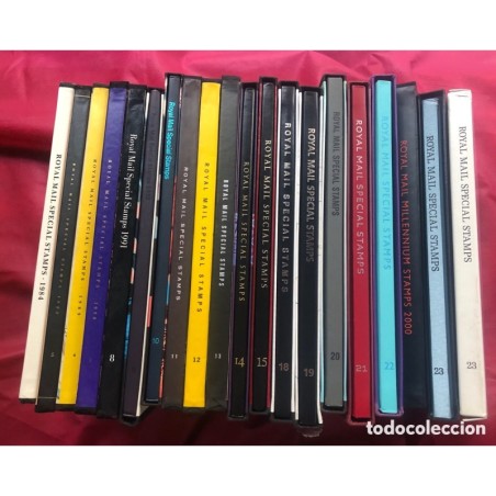 FILATELIA-ROYAL MAIL SPECIAL STAMPS-23 AÑOS-COMPLETOS CON SELLOS.