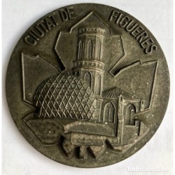 Antigua Medalla del Ayuntamiento de Figueres-Ciutat de figueres-año 1980