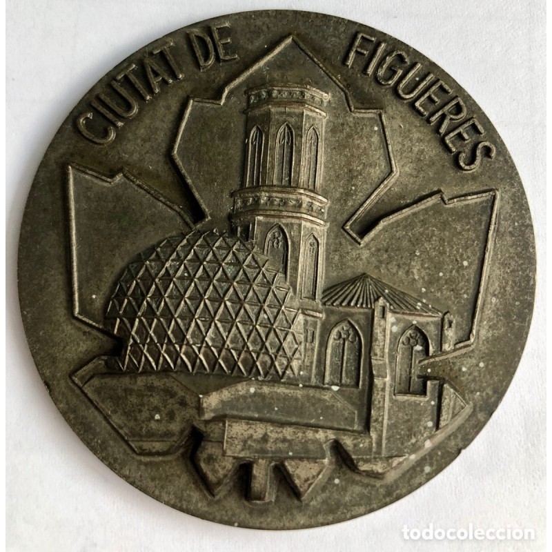 Antigua Medalla del Ayuntamiento de Figueres-Ciutat de figueres-año 1980