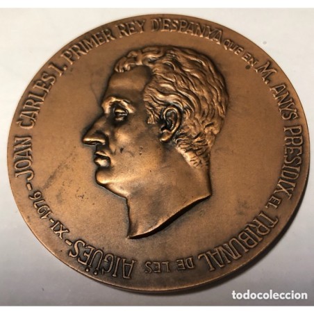 MEDALLA MILENARIO DEL TRIBUNAL DE LAS AGUAS VALENCIA 960-1960-AÑO 1976.