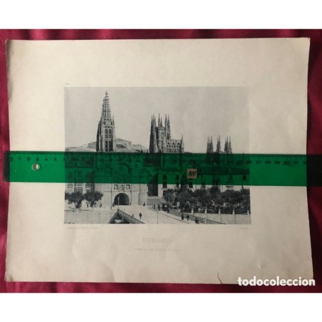 FOTOTIPIA HAUSER Y MENET-BURGOS PUERTA DE SANTA MARIA-ORIGINAL.