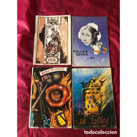 FALLAS VALENCIA-FALLAS DENIA-FALLES DENIA- LIBROS DE FALLAS-LLIBRETS DE FALLES 1976 1980 1984 1986.