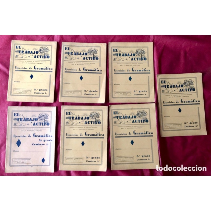EL TRABAJO ACTIVO-J. SANCHO CASTRO-EJERCICIOS DE GRAMATICA-7 CUADERNOS.