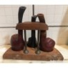 LOTE DE 3 PIPAS CON SOPORTE.