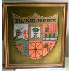 EUSKAL HERRIA-ESCUDO ARTESANAL ENMARCADO-EXCLUSIVO.