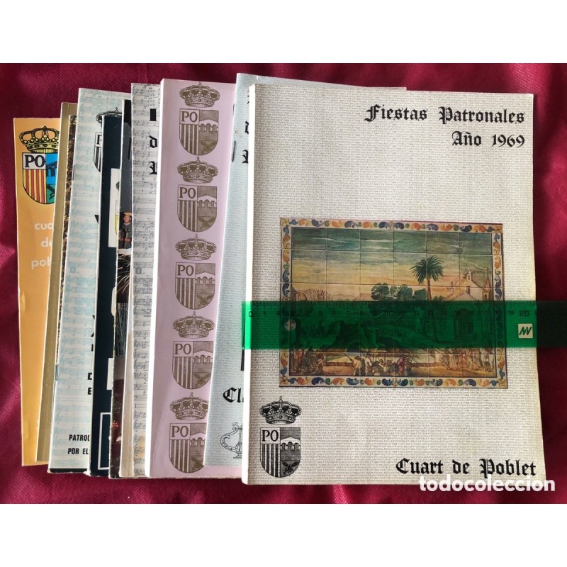 QUART DE POBLET-VALENCIA-8 PROGRAMAS DE FIESTAS-LIBROS DE FIESTAS-DESDE EL AÑO 1969