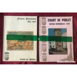 QUART DE POBLET-VALENCIA-8 PROGRAMAS DE FIESTAS-LIBROS DE FIESTAS-DESDE EL AÑO 1969