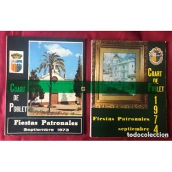 QUART DE POBLET-VALENCIA-8 PROGRAMAS DE FIESTAS-LIBROS DE FIESTAS-DESDE EL AÑO 1969