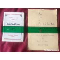 QUART DE POBLET-VALENCIA-10 PROGRAMAS DE FIESTAS-DESDE EL AÑO 1949.