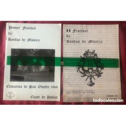 QUART DE POBLET-VALENCIA-FESTIVAL DE BANDAS DE MUSICA-AÑOS 1969 1970 1972 1974.