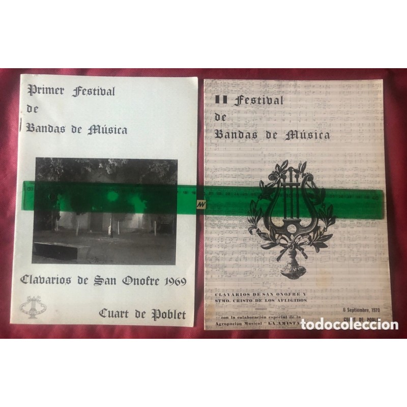 QUART DE POBLET-VALENCIA-FESTIVAL DE BANDAS DE MUSICA-AÑOS 1969 1970 1972 1974.