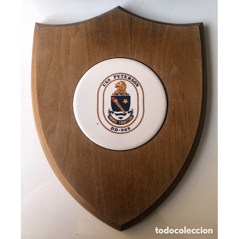 METOPA MILITAR DE PORCELANA-USS PETERSON DD-969. METOPA MILITAR DE PORCELANA-USS PETERSON DD-969.