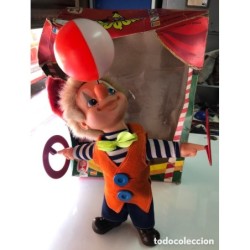 MUÑECO PAYASO TRUQUÍN MALABARISTA A CUERDA REF.350-JUGUETES FEBER.