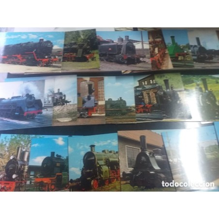 32 postales de locomotoras de tren.