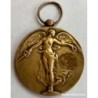 1ª GUERRA MUNDIAL-ANTIGUA MEDALLA COLGANTE BRONCE ART NOVEAU ANGEL DE LA VICTORIA-REPUBLICA FRANCESA