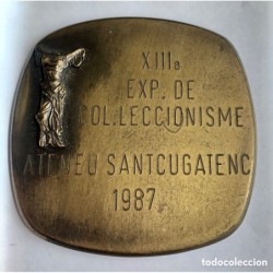 MEDALLA XIIIa EXP. DE COL·LECCIONISME -ATENEU SANTCUGATENC-AÑO 1987.