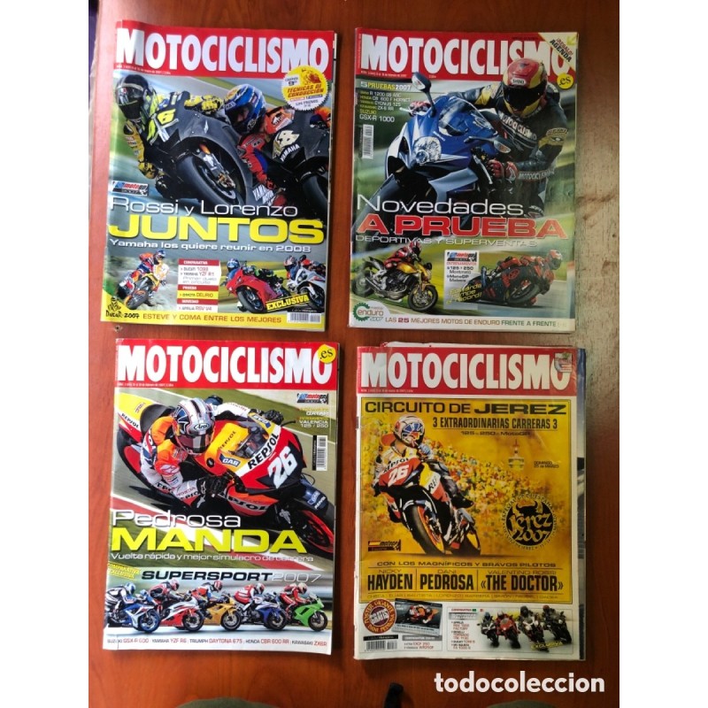 MOTOCICLISMO-12 REVISTAS DE MOTOCICLISMO AÑO 2007.