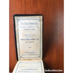 LA SUD AMERICA-COMPAÑIA DE SEGUROS SOBRE LA VIDA-CALENDARIO LIBRITO-AÑO 1925-MUY RARO.