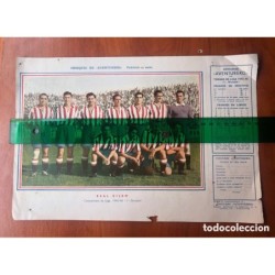 POSTER DEL REAL GIJON CLUB DE FUTBOL. TEMPORADA 1945-46. OBSEQUIO DE AVENTURERO,