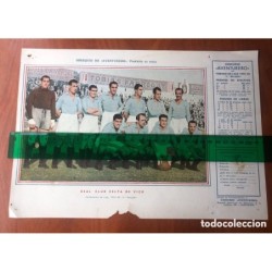 POSTER DEL REAL CELTA DE VIGO CLUB DE FUTBOL. TEMPORADA 1945-46 OBSEQUIO DE AVENTURERO,
