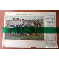 POSTER DEL VALENCIA CLUB DE FUTBOL. TEMPORADA 1945-46 OBSEQUIO DE AVENTURERO,