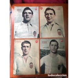 9 POSTERS VALENCIA CLUB DE FUTBOL-MARCA-AÑOS 40.