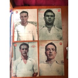 8 POSTERS REAL MADRID CLUB DE FUTBOL-MARCA-AÑOS 40.