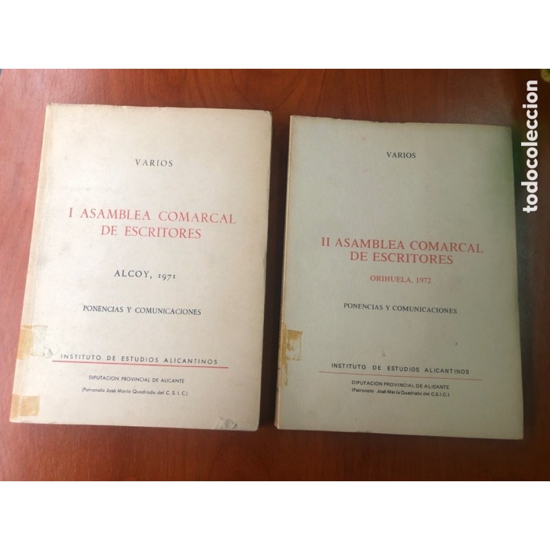 ASAMBLEA COMARCAL DE ESCRITORES-2 TOMOS-PONENCIAS Y COMUNICACIONES.