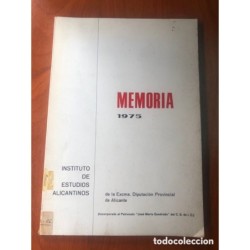 ALICANTE-MEMORIA 1975-INSTITUTO DE ESTUDIOS ALICANTINOS.
