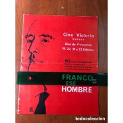 ONDARA-CINE VICTORIA-PROSPECTO DE CINE FRANCO ESE HOMBRE-EDICIÓN RARA-AÑO 1964.