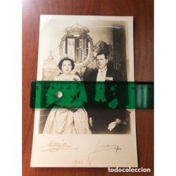 CONDE JUAN Y MARIA PADRES DEL REY JUAN CARLOS-FOTO ORIGINAL OFICIAL DE LA MONARQUIA 1961-FOTO AMER