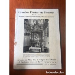 PICASENT GRANDES FIESTAS EN HONOR DE NTRA. SRA. LA VIRGEN DE VALLIVANA Y EL SANTÍSIMO CRISTO 1948.
