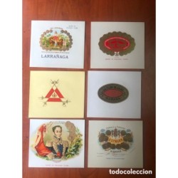 10 ETIQUETAS IMPRESAS ORIGINALES CON POLICROMIA-LITOGRAFIAS EN RELIEVE-JOYAS ENGALANAN AL TABACO C.