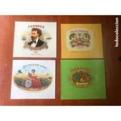 10 ETIQUETAS IMPRESAS ORIGINALES CON POLICROMIA-LITOGRAFIAS EN RELIEVE-JOYAS ENGALANAN AL TABACO C.