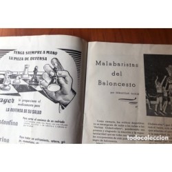 HARLEM GLOBETROTTERS- PROGRAMA COPA MARTINI ESPAÑA-AÑO 1953.