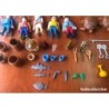 PLAYMOBIL-LOTE DE 14 PERSONAJES DESDE 1974 Y 34 ACCESORIOS.