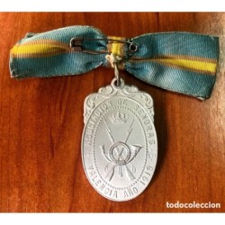 PATRONA DE INFANTERÍA MARIA INMACULADA-MEDALLA CON SU LAZO-EPOCA ALFONSO XIII-AÑO 1919.