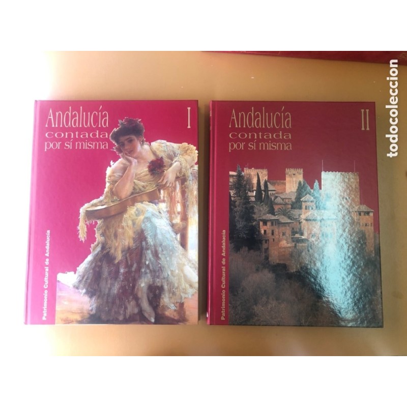 ANDALUCIA CONTADA POR SI MISMA-PATRIMONIO CULTURAL DE ANDALUCÍA-2 TOMOS CON ESTUCHE Y CD.