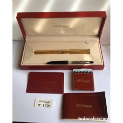 DUPONT-PLUMA DE PARIS 925 PLATA-PLUMIN ORO 18K-FRANCESA CON NUMERACION DE SERIE.