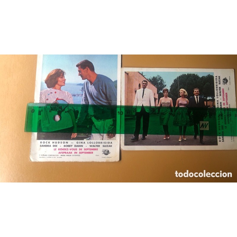CINE-CARTELERAS DE MANO-ROCK HUDSON Y GINA LOLLOBRIGIDA-ANTIGUAS-MUY RARAS.