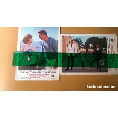 CINE-CARTELERAS DE MANO-ROCK HUDSON Y GINA LOLLOBRIGIDA-ANTIGUAS-MUY RARAS.