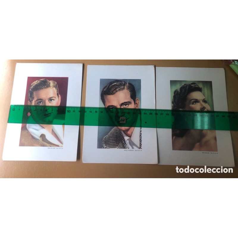 CINE-ESTRELLAS M. G. M. -10 POSTALES ANTIGUAS-IMPRESIÓN MUY RARA-ORIGINALES-UNICAS EN EL MERCADO.